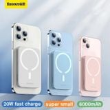  Pin Dự Phòng Không Dây Tích Hợp Nam Châm Baseus Magnetic Wireless Charging Power bank 6000mAh 20W (With Baseus Xiaobai series Cable Type-C to Type-C 60W(20V/3A) 50cm) 