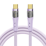  Cáp Sạc Nhanh C to C/USB to C ROCK Z21 Transparency Series 100W/6A (1.2m) 