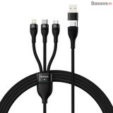  Cáp Sạc Nhanh Đa Năng 6 in 1 Baseus Flash Series Ⅱ Two-for-three Charging Cable U+C to M+L+C 100W 1.2m 