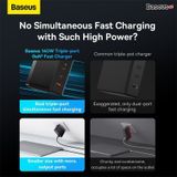  Củ Sạc Nhanh Baseus GaN5 Pro Fast Charger 140W (kèm cáp C to C , Type C*2 + USB, PD/ QC4.0/ QC3.0/ AFC/ FCP Quick-Charger) 