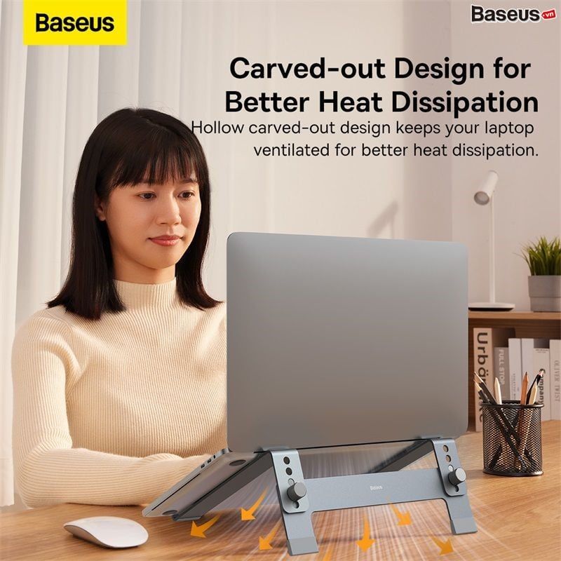  Giá Đỡ Tản Nhiệt Đa Năng Baseus UltraStable Series Desktop Laptop Stand Dùng cho Laptop/Macbook (Chất liệu kim loại cao cấp, điều chỉnh độ cao và góc nhìn) 