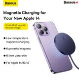  Đế Sạc Không Dây Baseus Simple Mini3 Magnetic Wireless Charger 15W (Magnetic Wireless Smart Charger Dùng Cho iPhone 12 13 14 Series Airpods 3 Android) 