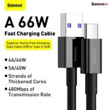  Cáp sạc nhanh Baseus Superior Series Type C 66W (6A/66W, 480Mbps, USB to Type-C, ABS+TPE, Fast Charging Data Cable) 