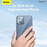  Ốp lưng Silicone dẻo trong suốt viền si màu Baseus Shining Case cho iPhone 12 Series (Soft TPU Silicone, Super Clear Case) 