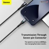  Cáp từ hỗ trợ sạc nhanh Type C to Lightning 20W cho iPhone 12 Series Baseus Zinc Magnetic Safe (C to iP, 20W PD Fast Charging Data Cable) 