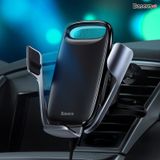  Bộ đế giữ điện thoại tích hợp sạc nhanh không dây dùng cho xe hơi Baseus Milky Way Electric Bracket Wireless Charger 15W (Auto Smart Lock by Sensor, Air Vent Car Mount) 