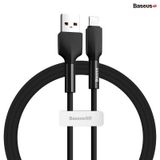  Cáp sạc nhanh 2.4A cho iPhone Baseus Silica Gel Lightning Cable (2.4A/480Mbps, 1m, Metal SR Siêu bền, Chống bám bẩn, chống gảy đầu cáp) 