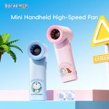  Quạt Cầm Tay Mini ROCK Doraemon Mini Handheld High-Speed Fan 5W (3000mAh, 6H, 5-Speed Adjustable Settings, 9m/s Turbo Wind Speed, Honeycomb Mesh Cover, LED Smart Display, 17400RPM, 5-Blade Spiral Fan, Built-in Strap) 