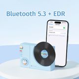  Loa Di Động ROCK Doraemon Vintage Vinyl Record Player Style (Bluetooth v5.3, 6H, 1200mAh, EDR) 