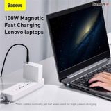  Cáp sạc nam châm Baseus Zinc Magnetic Series Lenovo Laptop Charging Cable Type-C to DC Round Port 100W (4.0 mm, 5.5 mm, 7.9 mm, vuông) 