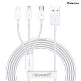  Cáp sạc 3 đầu Baseus Superior Series 3 in 1 (USB to Type C+ Lightning + Micro USB, 3.5A/ 1.5m, TPE Fast Charging Data Cable) 