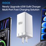  Củ Sạc Nhanh 2C+1A ROCK C10 65W (PD3.0/QC3.0/Apple/Samsung/DCP/AFC/FCP/SCP) 