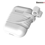  Bao Silicone chống sốc/ chống bụi Baseus Airpods Case LV329 dùng cho tai nghe Apple AirPods( Silicone Protective Kit With Airpods Trap, Support Charging For Airpods) 