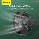  Quạt mini gắn lưng ghế dùng trên xe ô tô Baseus Natural Wind Magnetic Rear Seat Fan (Pin sạc 1000mAh,2 cấp tốc độ, kết nối từ tính) 