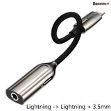 Đầu chuyển âm thanh Baseus L55/ L56 2in1 cho iPhone/ iPad ( Lightning to Dual Lightning / Lightning to Lightning + 3.5mm AUX) 