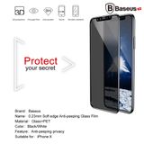  Kính cường lực 3D chống nhìn trộm Baseus LV176 cho iPhone X/XS (0.23mm, 3D full màn hình, - Anti Spy Glass Film) 