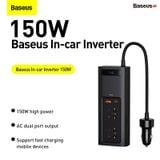  Tẩu sạc chuyển đổi sang ổ cắm điện Baseus In-car Inverter 150W (220V) 