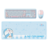 Combo Lót Chuột + Chuột Không Dây + Bàn Phím Không Dây ROCK Doraemon Transpancy Set (2.4GHz) 