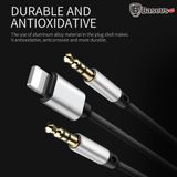  Cáp chuyển âm thanh chất lượng cao Baseus L33 cho iPhone 6/ 7/ 8/ iPhone X (Aux Audio 3.5mm sang Aux Audio 3.5mm + Lightning / 120cm) 