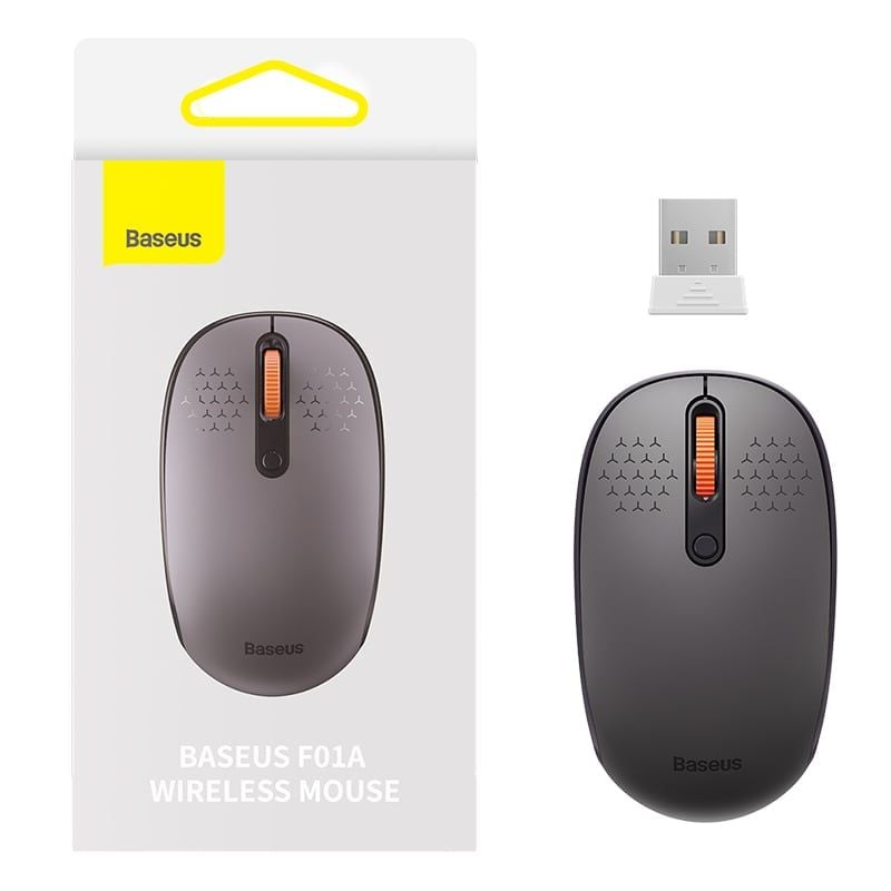  Chuột không dây Bluetooth & 2.4GHz Baseus F01B Tri-Mode Wireless Mouse Baby cho Laptop/Macbook/iPad/Tablet (1600dpi, 3 in 1 Wireless Mode 2.4GHz/Bluetooth 5.0/BT3.0) 