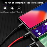  Cáp sạc và truyền dữ liệu tốc độ cao Baseus Three Primary Colors tích hợp 3 đầu kết nối Type C, Android và Lightning (USB Type A to USB Type C/Micro USB/Lightning Fast Charging Cable) 