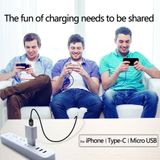  Cáp sạc và truyền dữ liệu tốc độ cao Baseus Three Primary Colors tích hợp 3 đầu kết nối Type C, Android và Lightning (USB Type A to USB Type C/Micro USB/Lightning Fast Charging Cable) 