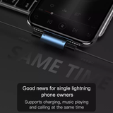  Bộ chia cổng Lightning 1 thành 2 có hỗ trợ đàm thoại Baseus L46 cho iPhone/ iPad ( Charging/Music Adapter For Lightning) 