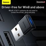  Baseus Mini USB Wireless Adapter Bluetooth Receiver  BA04 cho máy tính / Laptop 