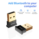  Baseus Mini USB Bluetooth CSR 4.0 Adapter cho máy tính / Laptop Windows (USB Bluetooth Receiver Adapter) 