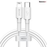  Cáp sạc nhanh C to Lightning có MFI Baseus BMX Mini White PD 18W cho iPhone/iPad (Type-C to Lightning, Power Delivery Fast Charge, MFi certified Cable) 