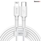  Cáp sạc nhanh C to Lightning có MFI Baseus BMX Mini White PD 18W cho iPhone/iPad (Type-C to Lightning, Power Delivery Fast Charge, MFi certified Cable) 