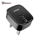  Bộ sạc nhanh 3 chấu Baseus Funzi Type C PD + U Quick charger cho Smartphone/ Tablet/ Macbook (USB + Type C PD Quick charge 3.0) 