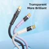  Cáp Sạc Nhanh C to C/USB to C ROCK Z21 Transparency Series 100W/6A (1.2m) 