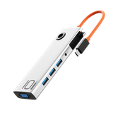  Hub Chuyển Đa Năng 10-in-1 ROCK TR30 (C to HDMI+VGA+Audio+USB3.0*3+SD/TF+LAN+PD) 