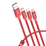  Cáp sạc và truyền dữ liệu tốc độ cao Baseus Data Function tích hợp 3 đầu kết nối Type C, Android và Lightning (USB Type A to USB Type C/Micro USB/Lightning  3 in 1 Fast Charging & Sync Data Cable) 