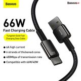  Cáp sạc nhanh Baseus Tungsten Gold Type C Fast Charging Data Cable (6A/ 66W/ 480Mbps, Fast Charge Cable) 
