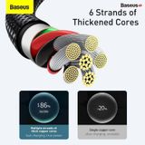  Cáp sạc nhanh Baseus Tungsten Gold Type C Fast Charging Data Cable (6A/ 66W/ 480Mbps, Fast Charge Cable) 