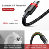  Cáp sạc nhanh Baseus Cafule Micro USB cho Smartphone Android Samsung/Xiaomi/Oppo/Asus/Huawei (2.4A, Quick charge 3.0) 