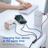  Cáp sạc đa năng Baseus Rapid Series  4 trong 1 cho iPhone/iPad, Smartphone & Tablet Android (3.5A, 1.2M, Type C/Micro/Lightning, Fast charge 4 in 1 Cable) 