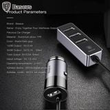  Bộ tẩu sạc đa năng dùng cho xe hơi Baseus LV111 (5.5A, 4 Port USB, Cáp dài 1.5M dùng cho cả ghế trước và sau xe) 