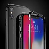  Ốp lưng nam châm Baseus Magnetic Metal Bumper Case cho iPhone X (Khung kim loại siêu bền, chống va đập - Mặt lưng kính cường lực) 