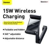  Bộ đế giữ điện thoại gắn lưng ghế trên xe hơi tích hợp sạc không dây Baseus Energy Storage Backseat Holder Wireless Charger (15W, 360 Degree Rotation) 