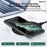  Đế sạc nhanh không dây Baseus Cobble Wireless Quick Charger 15W cho iPhone/ Samsung/ Xiaomi/ Oppo/ Vivo (Wireless Quick Charge) 