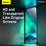  Kính cường lực chống ánh sáng xanh dành cho các dòng iPhone 12 Baseus 0.15mm Eye Protection Full Coverage Tempered Glass Film 2020 (Green Light, Secondary Hardening, 2 miếng/hộp) 