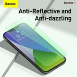  Kính cường lực chống ánh sáng xanh dành cho các dòng iPhone 12 Baseus 0.15mm Eye Protection Full Coverage Tempered Glass Film 2020 (Green Light, Secondary Hardening, 2 miếng/hộp) 