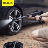  Máy phun tăng áp rửa xe ô tô sử dụng pin sạc Baseus Dual Power Portable Electric Car Wash Spray Nozzle (0.7MPa, 28.8W, IPX4, 30 phút sử dụng liên tục) 