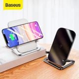  Đế sạc nhanh không dây Baseus Rib 15W cho iPhone/Samsung/ Xiaomi/ Oppo (Horizontal and Vertical Holder Wireless Quick Charger ) 