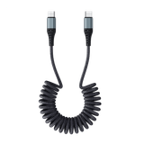  Cáp Sạc Nhanh C to C ROCK Spring Coil 60W (1.5M, 3A, Nylon Braided) 