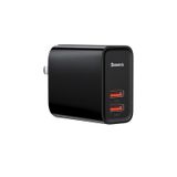  Bộ sạc nhanh đa năng Baseus Speed Dual Quick charger 30W dùng cho iPhone/iPad/Samsung/Huawei (2 Port, Dual USB QC3.0/USB QC3.0 + Type C PD) 