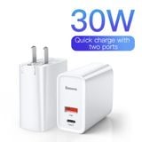  Bộ sạc nhanh đa năng Baseus Speed Dual Quick charger 30W dùng cho iPhone/iPad/Samsung/Huawei (2 Port, Dual USB QC3.0/USB QC3.0 + Type C PD) 